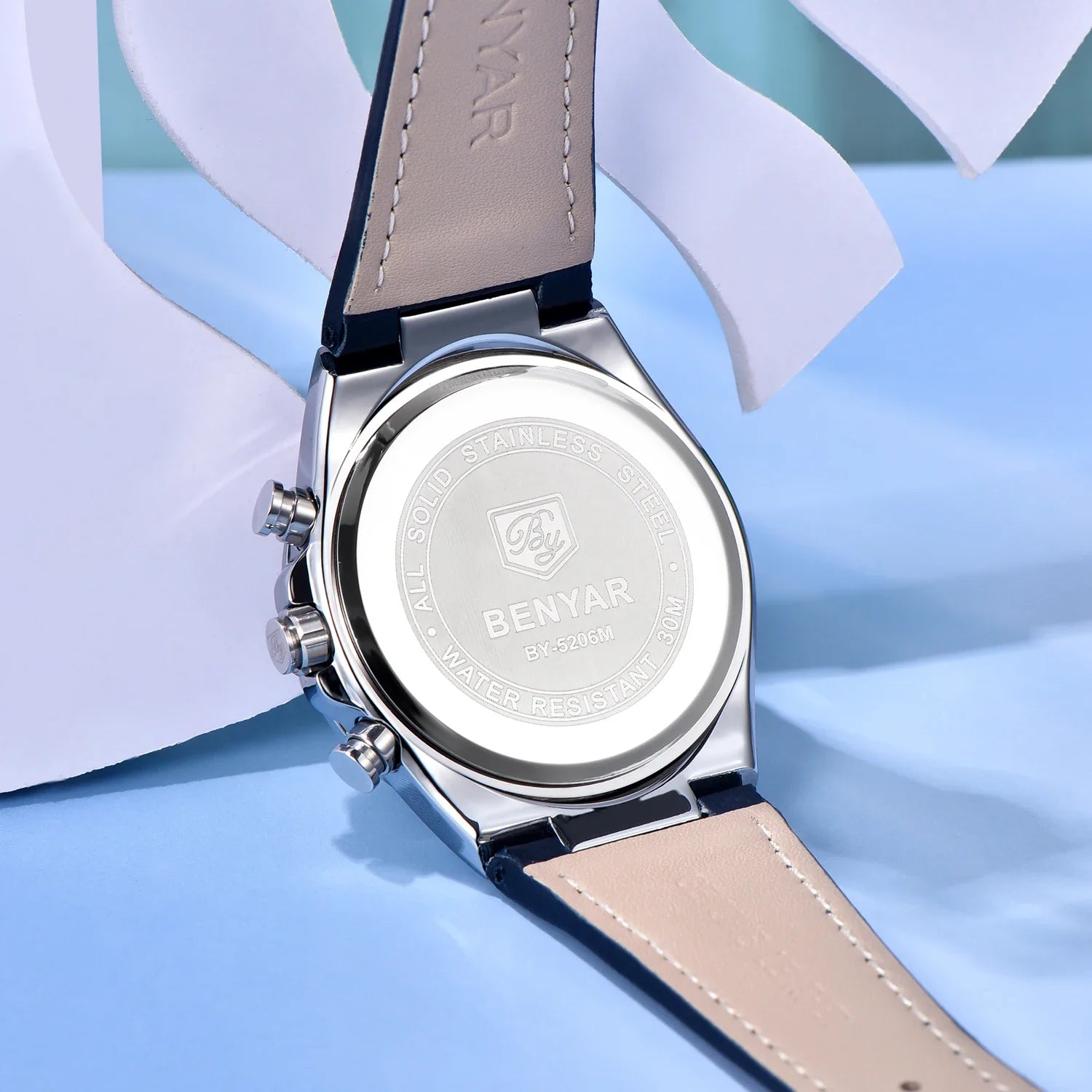 Fashion Sport Brand BENYAR 2024 New Men Watches Top Luxury Men Quartz Wristwatches Chronograph Waterproof Luminous Clock 5206