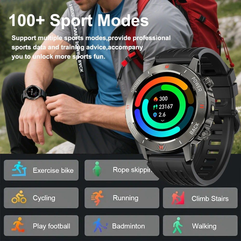 SENBONO Hot Sales SmartWatch Men S81PRO Answer Call Heart Rate Waterproof Round Large Battery Men Smart Watch for Ios Android