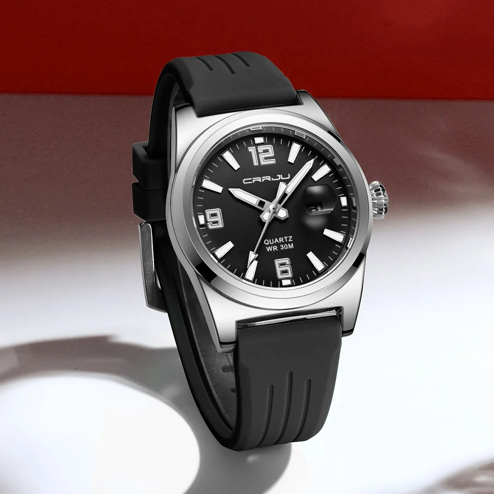 CRRJU 5027 Silicone Band Casual Watch