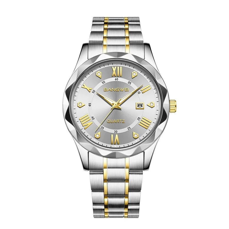 LIGE BW8806 Golden Case Fashion Stainless Steel Quartz Watch Custom OEM Brand Watches Waterproof Design  Stainless Steel +Box