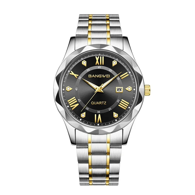 LIGE BW8806 Golden Case Fashion Stainless Steel Quartz Watch Custom OEM Brand Watches Waterproof Design  Stainless Steel +Box