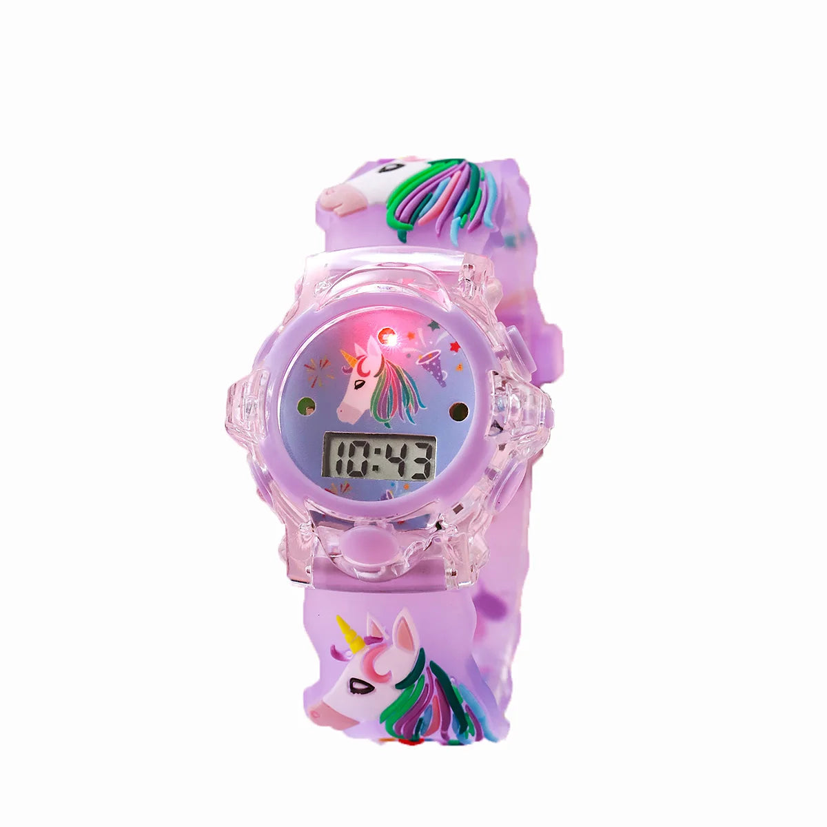 USA Stock Flash Light Luminous Children Watch Multiple Colors for Boys Girls Durable Plastic Toy Watches 7-9 Days Delivery