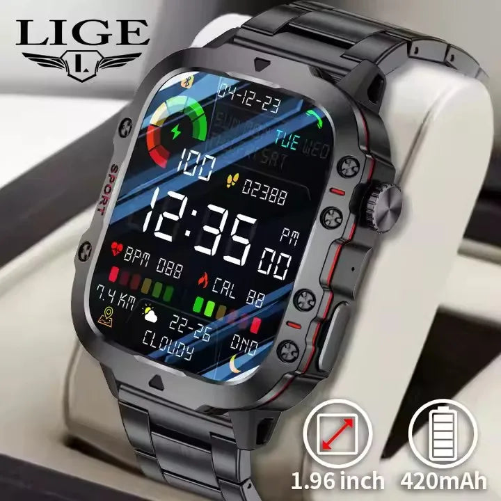 LIGE Bw0667 0667 Smart Watches Men Bluetooth Call Waterproof Heart Rate Sleep Monitoring Male Reloj Smartwatches for IOS Android