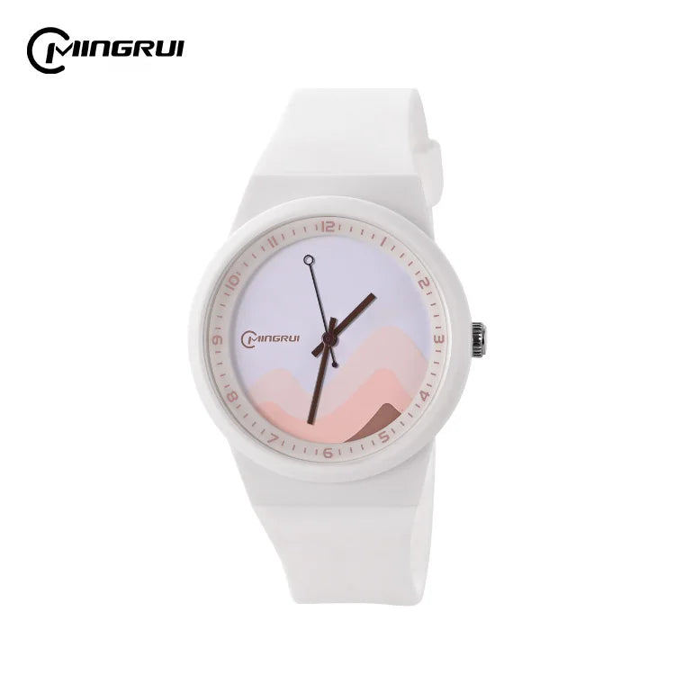 MINGRUI 2239 Student Clock Blue Dial Unisex Children Watch Silicone Sports Analog Quartz Watch Kids Watches Kids Gift for Boy