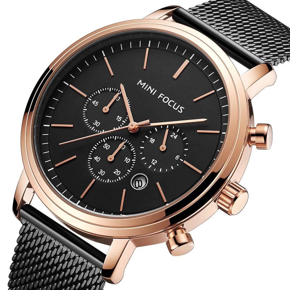 Silver Mesh Elite - Men's Luxury Stainless Steel Mesh Band Watch