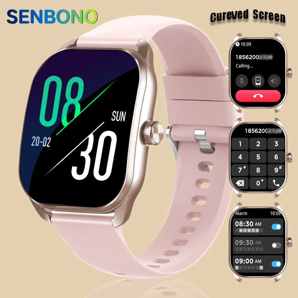 SENBONO JX629 Smart Watch Women Men Fashion Sport Watch Heart Rate Answer Calls Fitness Tracker Women Smartwatch for Ios Android