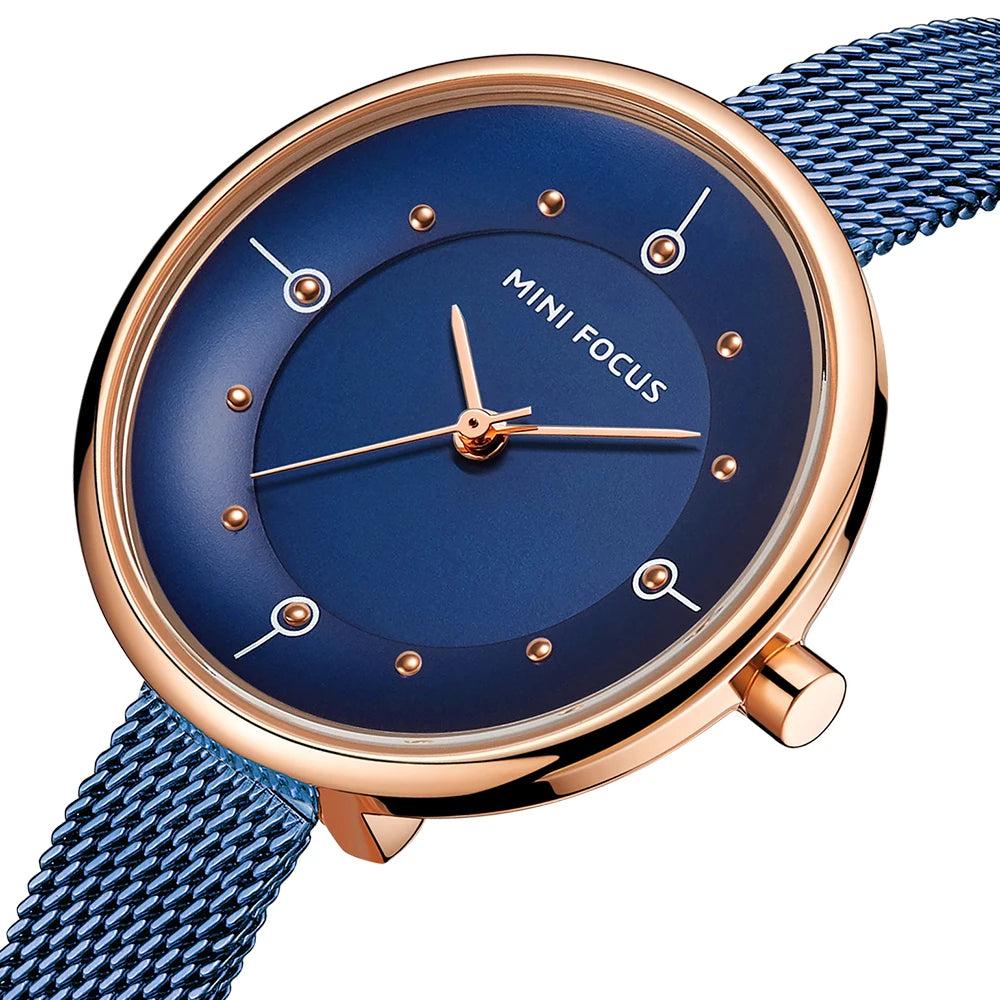 The Azure Dream - Unique Blue Mesh Dress Watch