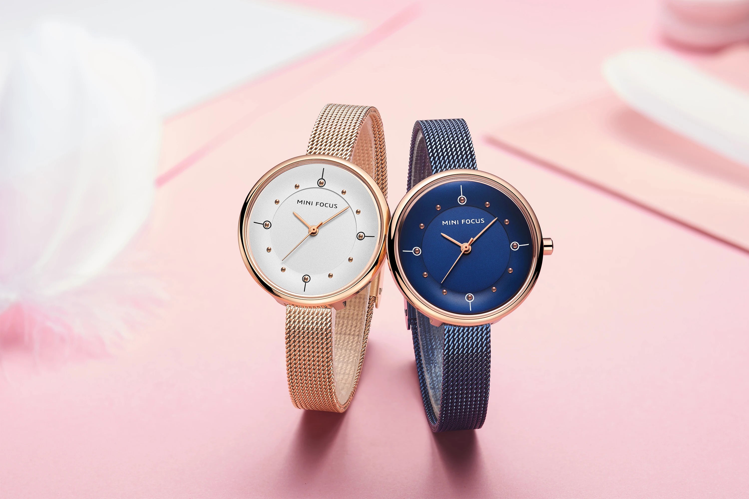 The Azure Dream - Unique Blue Mesh Dress Watch