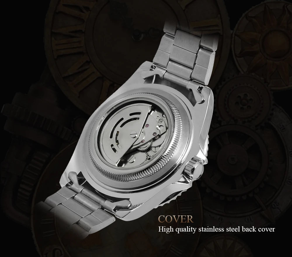 Chic Automatic Mechanical Watch - Fashion-Forward Men's Timepiece
