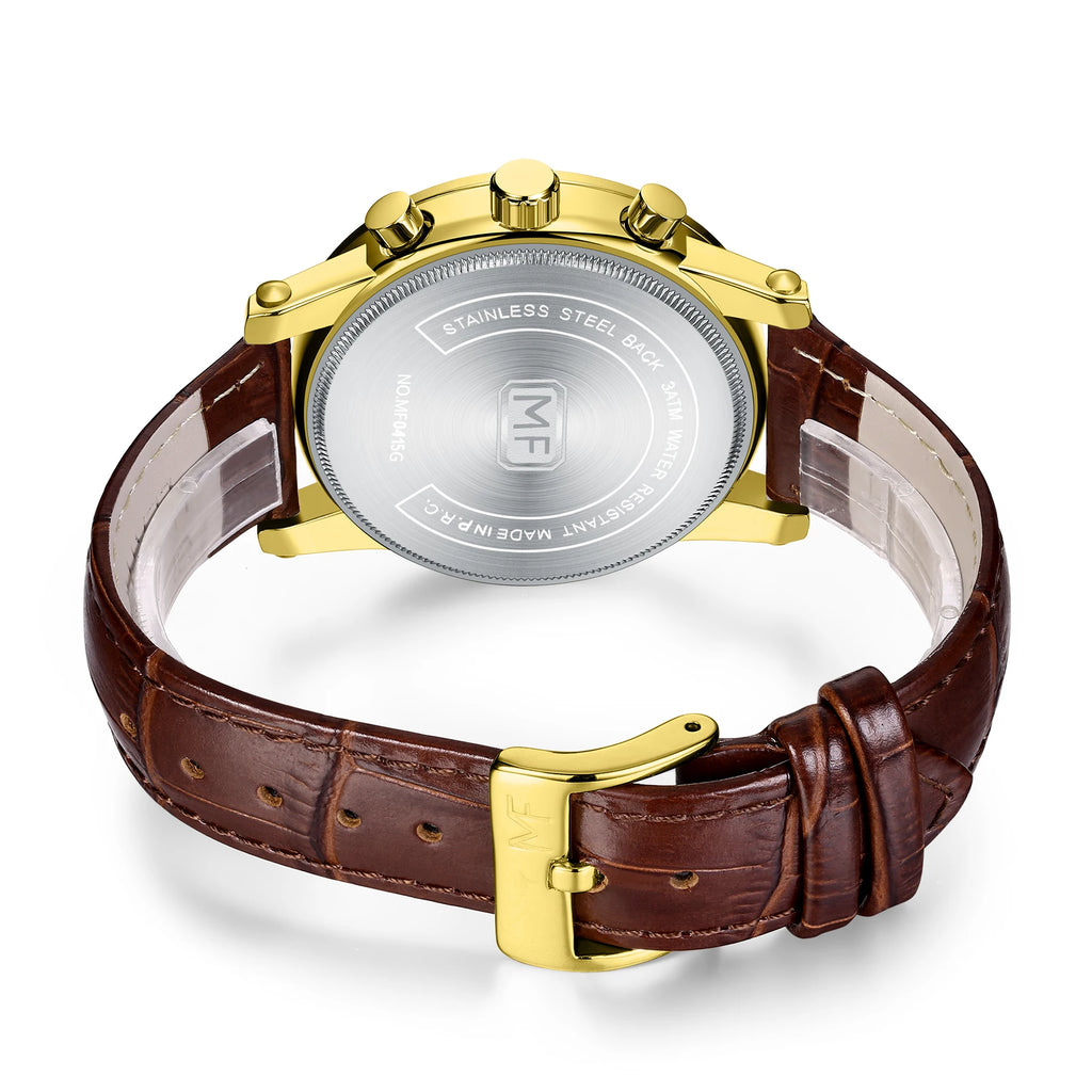 The Grand Aviator - Big Dial Leather Chronograph