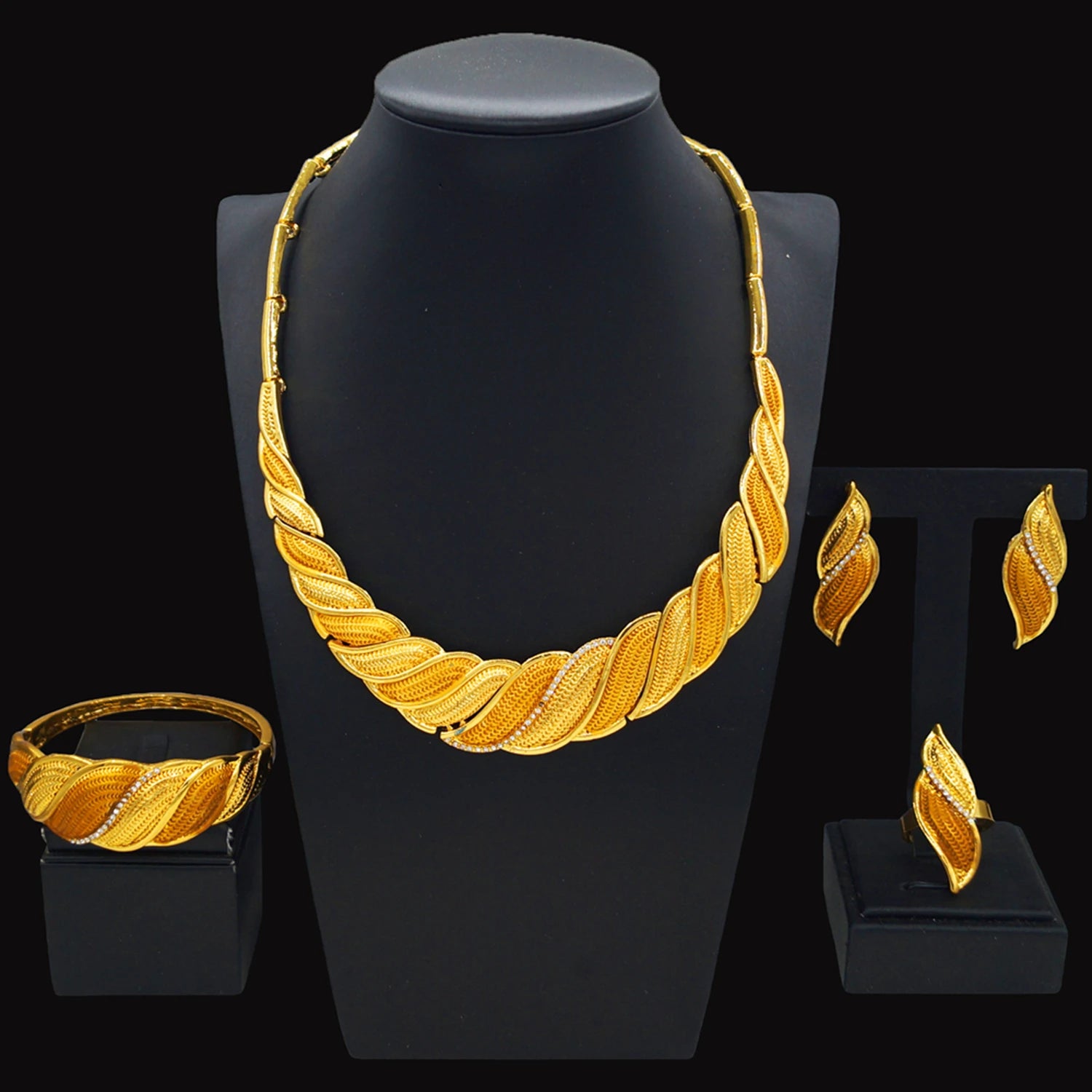Dubai Gold Plated Jewelry Party Set