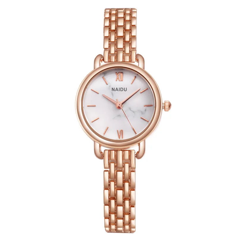 Women Watches New NAIDU Rose gold Silver Ladies Bracelet Watch womens quartz dress wristwatch feminino reloj mujer kol saati