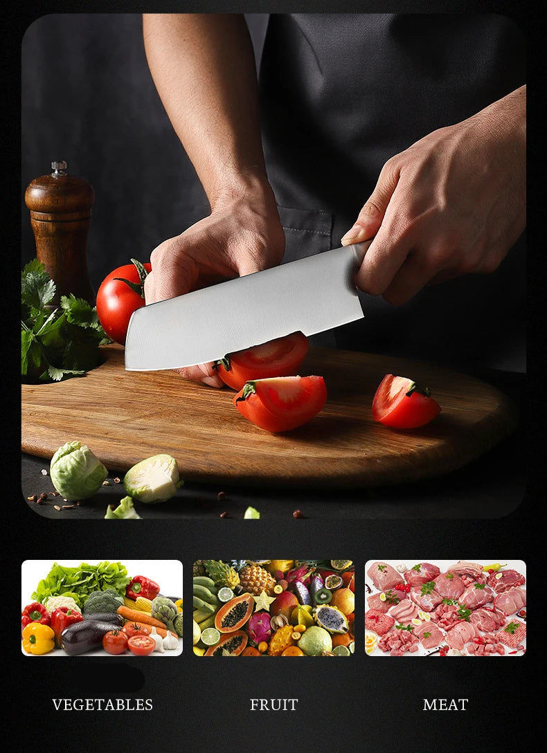 Kitchen Chef Knife Stainless Steel Sushi Knife Kitchen Santoku Knife Set Kitchen Utensils Slicing Cleaver Cutter