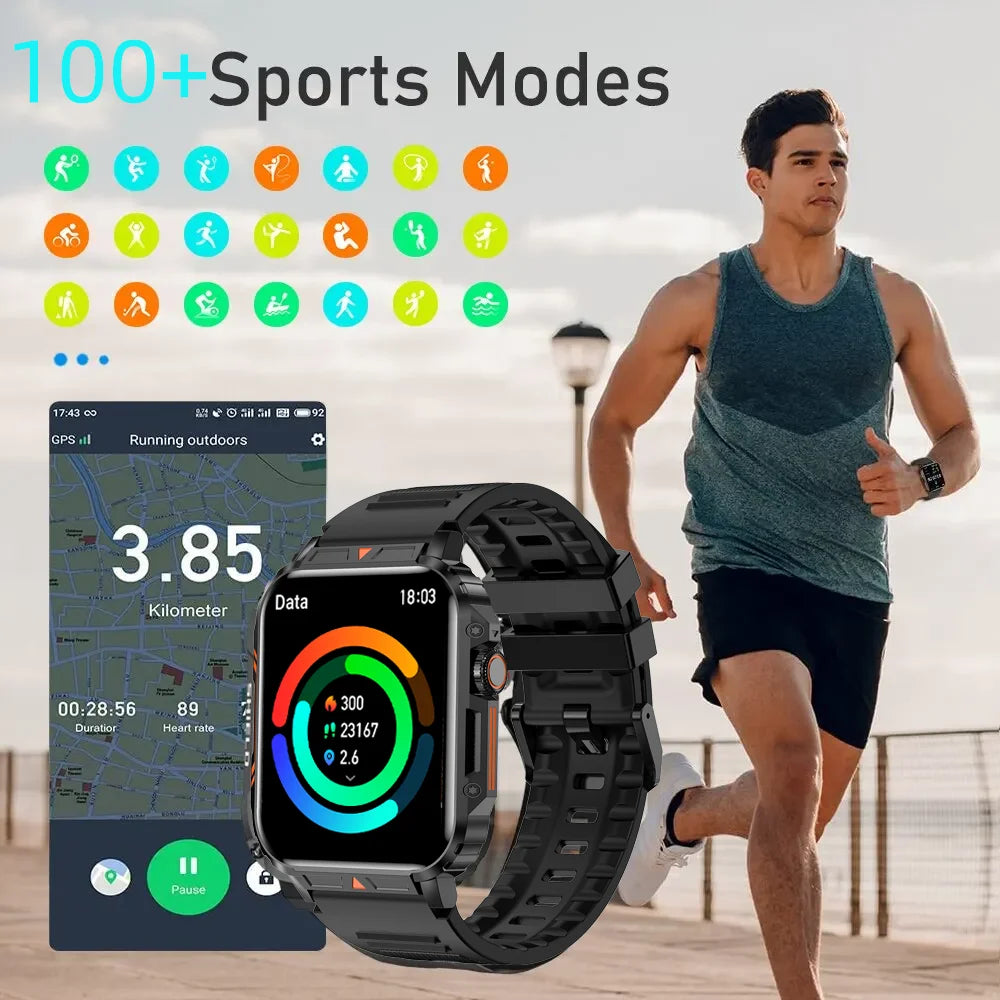 SENBONO L81 Outdoor Smartwatch Men BT Call Long Battery Fitness Tracker Waterproof Women Smart Watch for IOS Android
