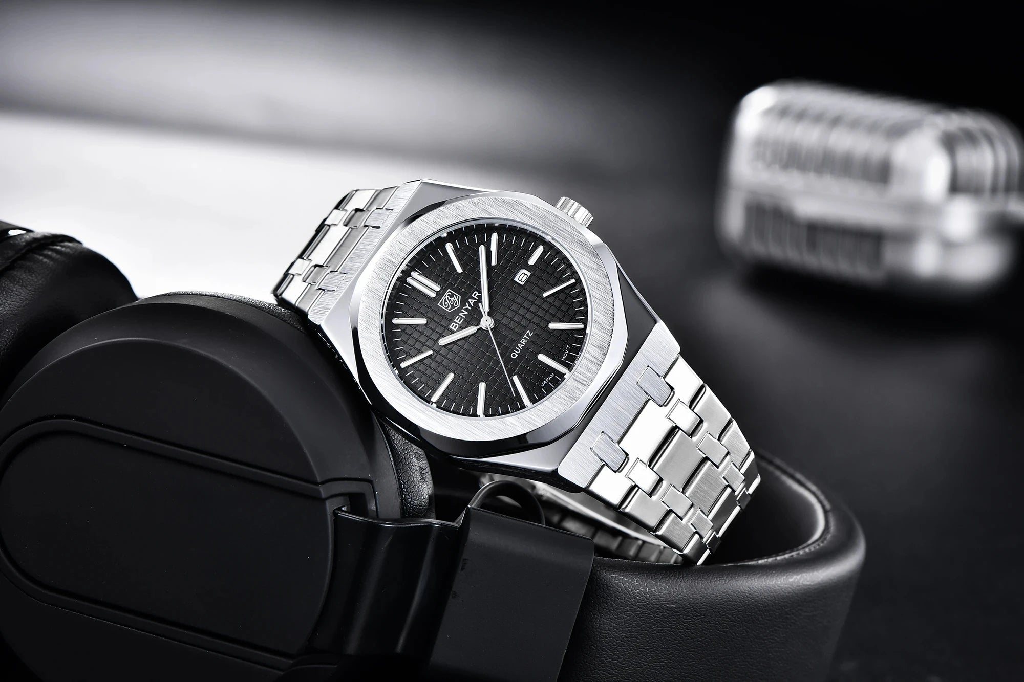 BENYAR 5156 Men's Quartz Watch Fashion Multifunctional Waterproof Automatic Luminous Chronograph Relogio Masculino