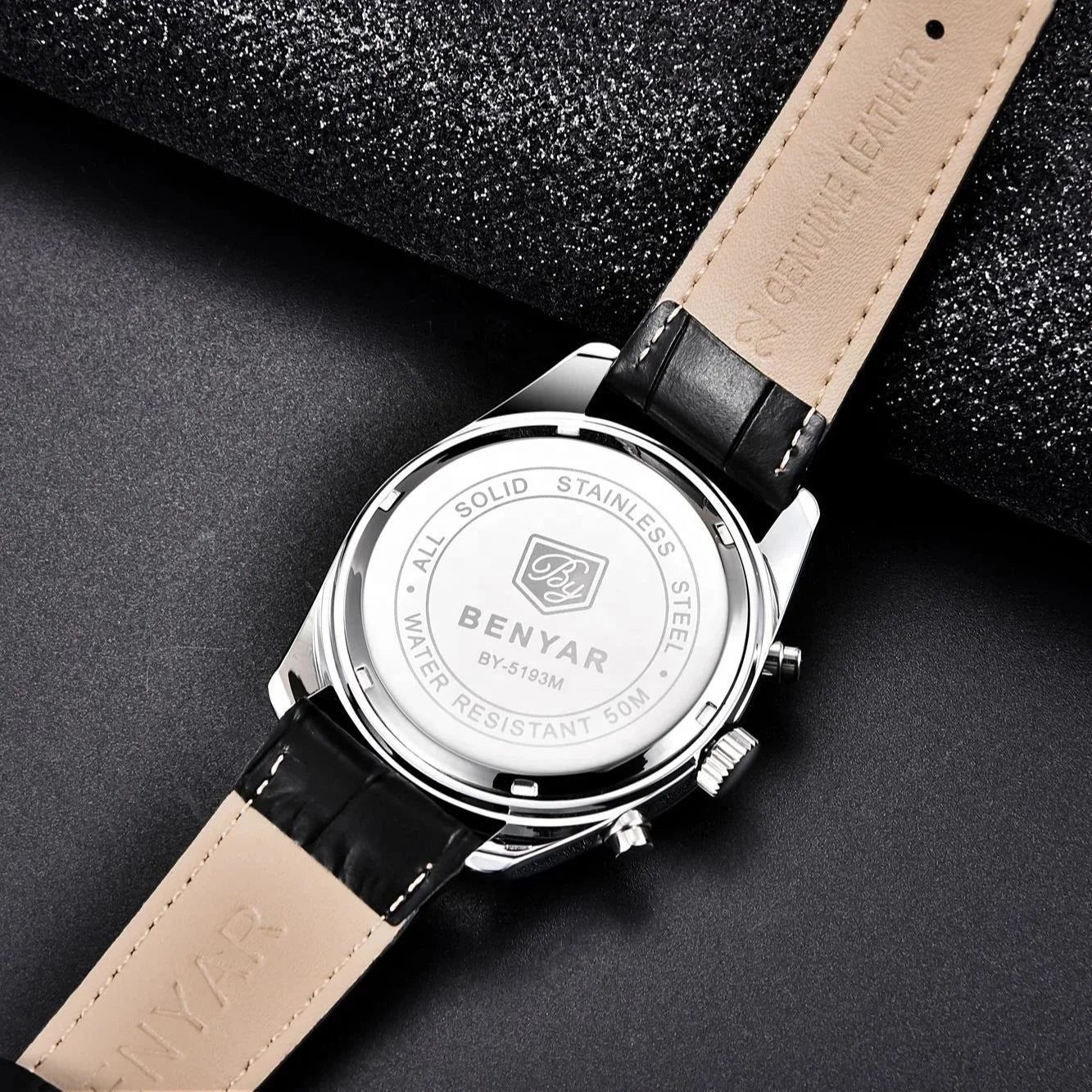 Luxury BENYAR 5193 Chronograph Quartz Benyar Watches Men Sports Luminous Waterproof Watch Montre Benyar