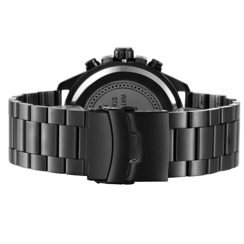 Stylish Chronograph Business Watch - Water Resistant Steel Strap Quartz Timepiece