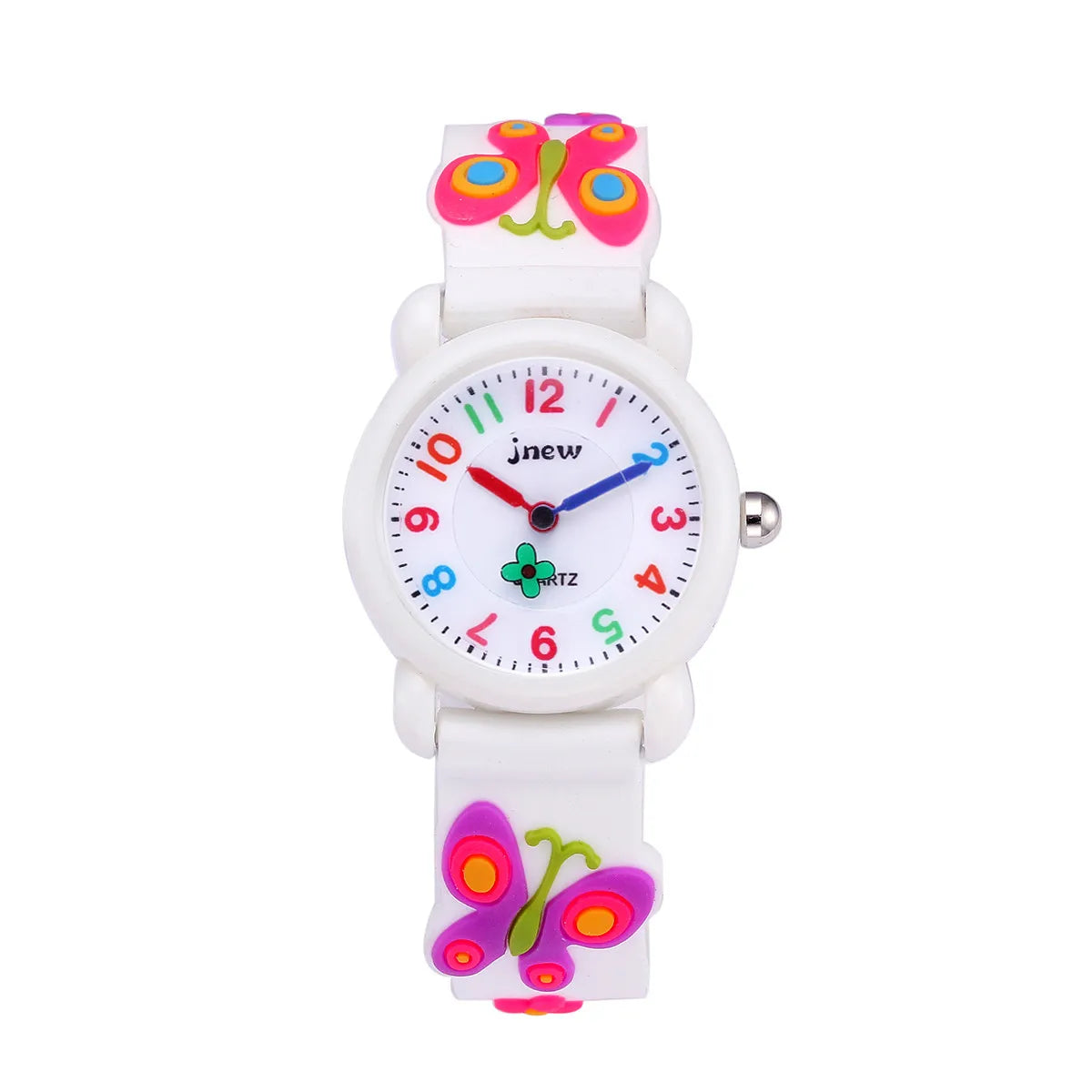 JNEW Bling Waterproof Quartz Watch for Girls Kids Watches with Cartoon Sport Fashion Styles