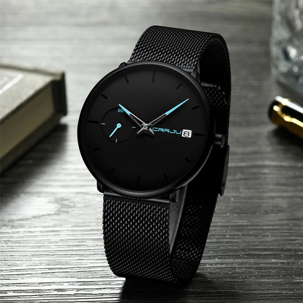 CRRJU Classic Ultra Thin Mesh Watch