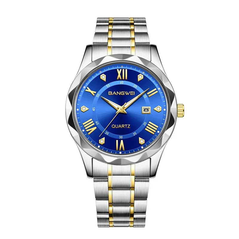 LIGE BW8806 Golden Case Fashion Stainless Steel Quartz Watch Custom OEM Brand Watches Waterproof Design  Stainless Steel +Box