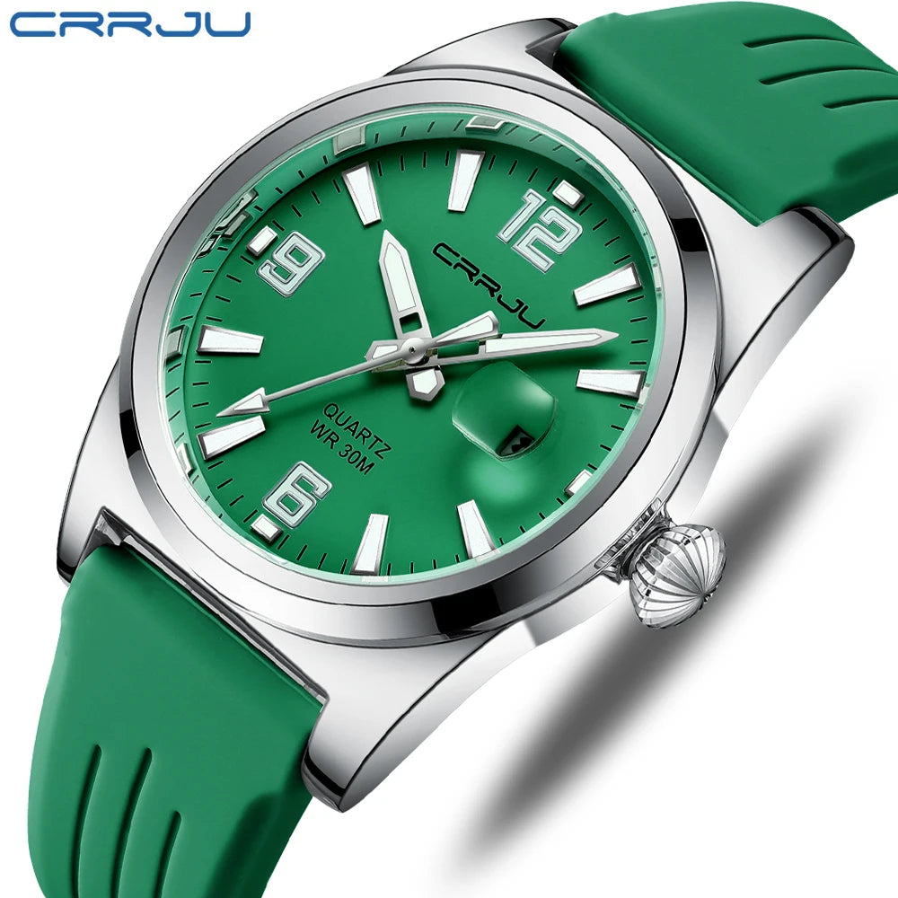 CRRJU 5027 Silicone Band Casual Watch