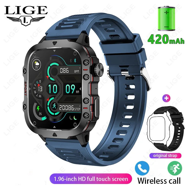 LIGE Bw0667 Original Men Smart Watch Blue Tooth Call Fitness Clock 3ATM IP68 Swim Waterproof Sports Smartwatch for Women Android