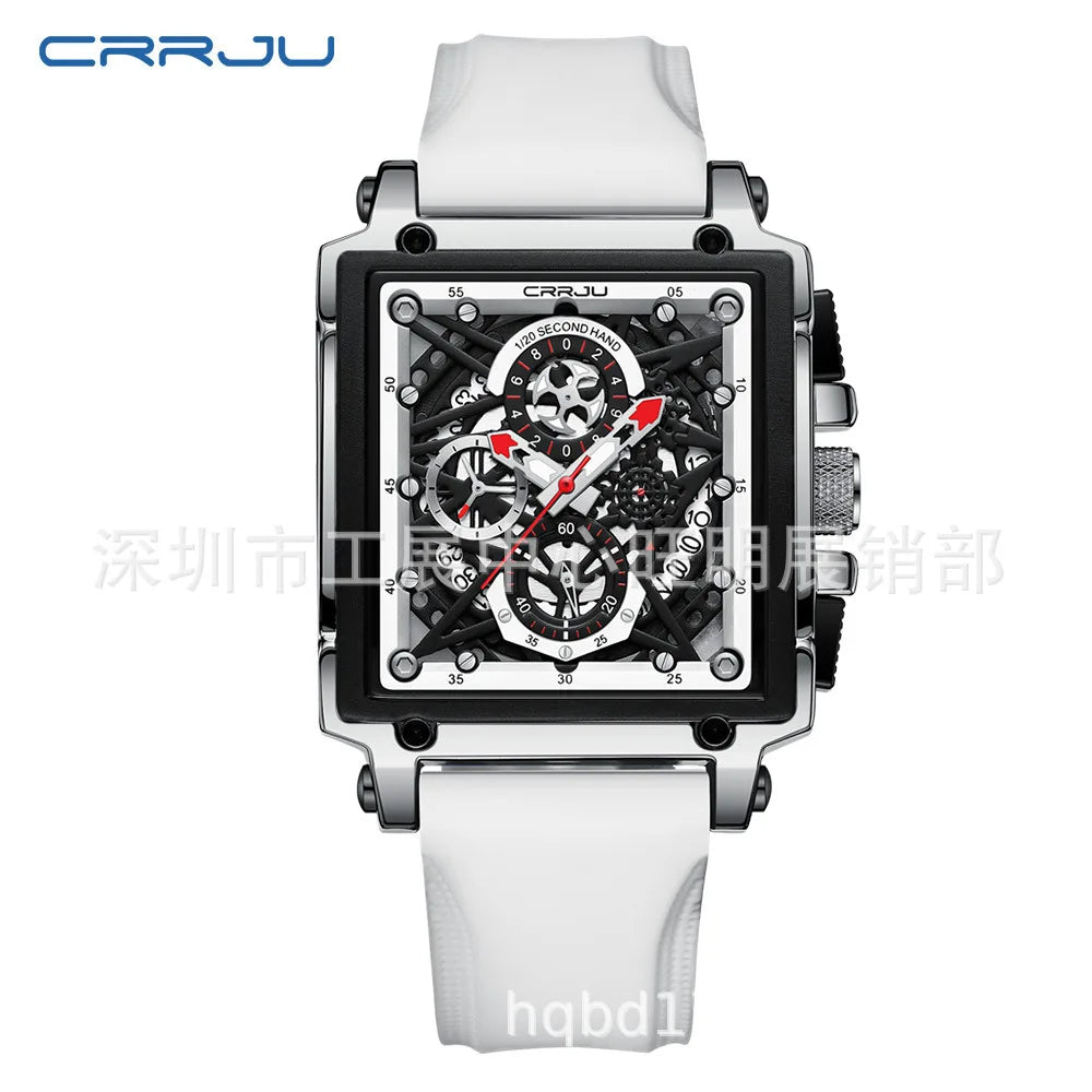 CRRJU Men's Sport Chronograph Watch