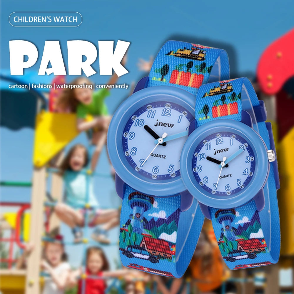 Cartoon Design 3ATM Waterproof Quartz Watches for Boys Girls Original Analog Dial Sport Fashion Style Narrow Goods Kids' Watches