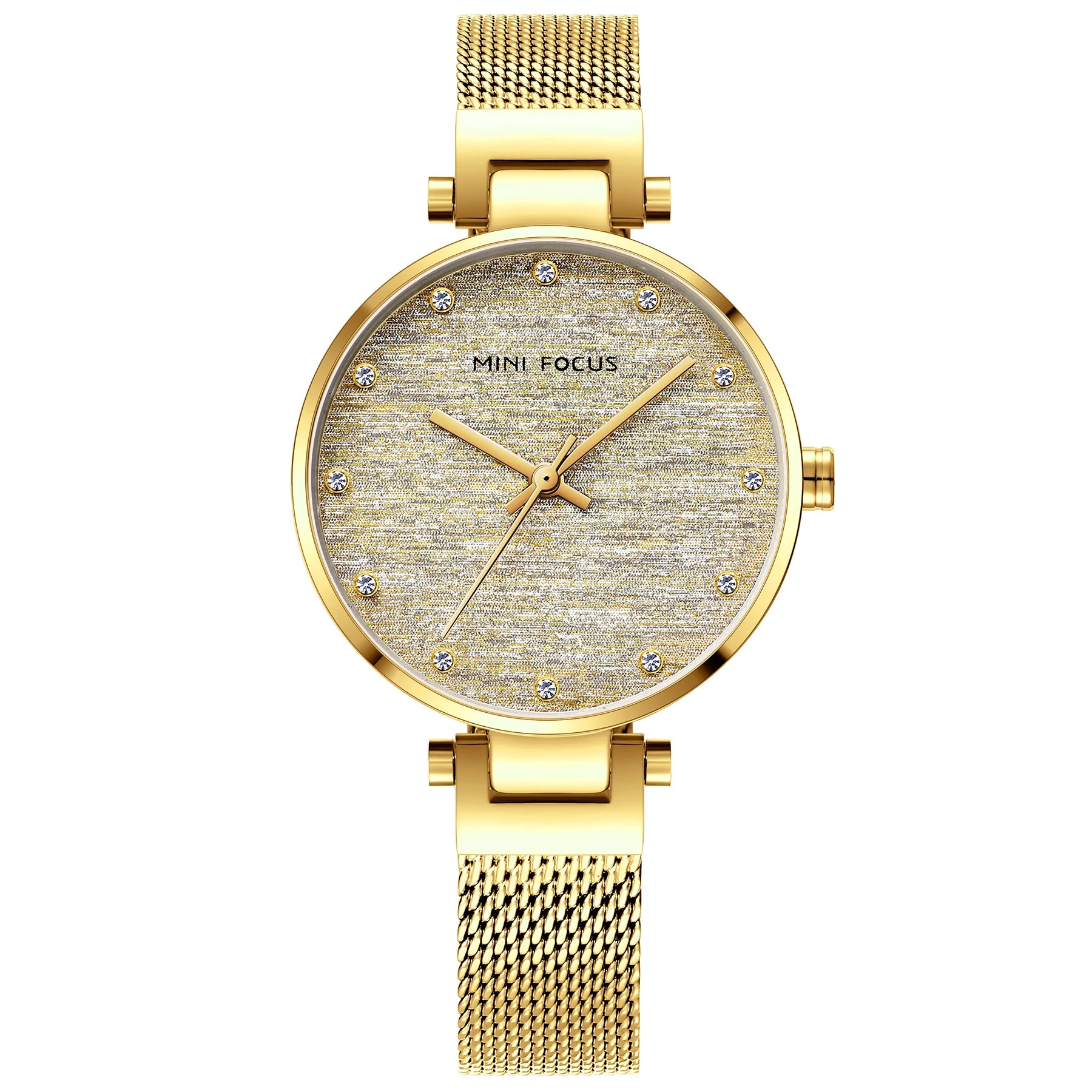 Refined Elegance Mesh Watch - Women's Waterproof Timepiece