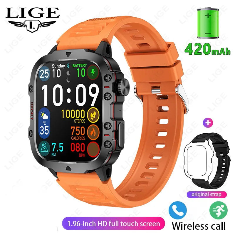 LIGE Bw0667 Original Men Smart Watch Blue Tooth Call Fitness Clock 3ATM IP68 Swim Waterproof Sports Smartwatch for Women Android