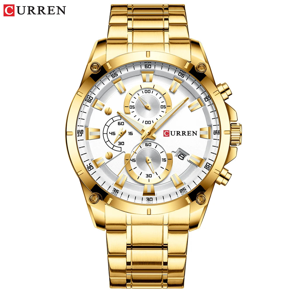 Curren Men's Automatic Date Watch - Luxury Waterproof Business Casual Timepiece with Box