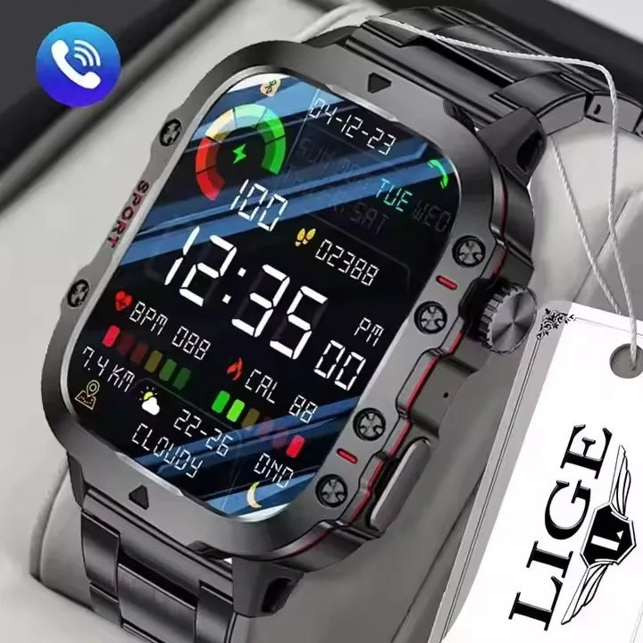 LIGE Bw0667 0667 Smart Watches Men Bluetooth Call Waterproof Heart Rate Sleep Monitoring Male Reloj Smartwatches for IOS Android