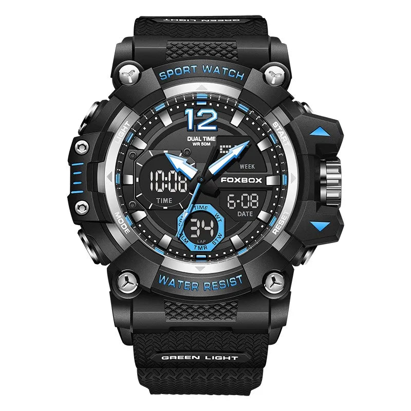 LIGE FB0069  Men Watch 50m Waterproof Wristwatch Clock  Watch Sport Male Quartz Digital Watches Plastic Silicone LIGE Latest