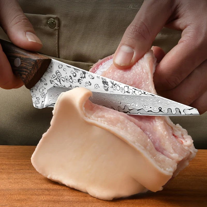 New Product 2Pcs Forge Damascus Steel Durable Kitchen Boning  Knives Set Gifts