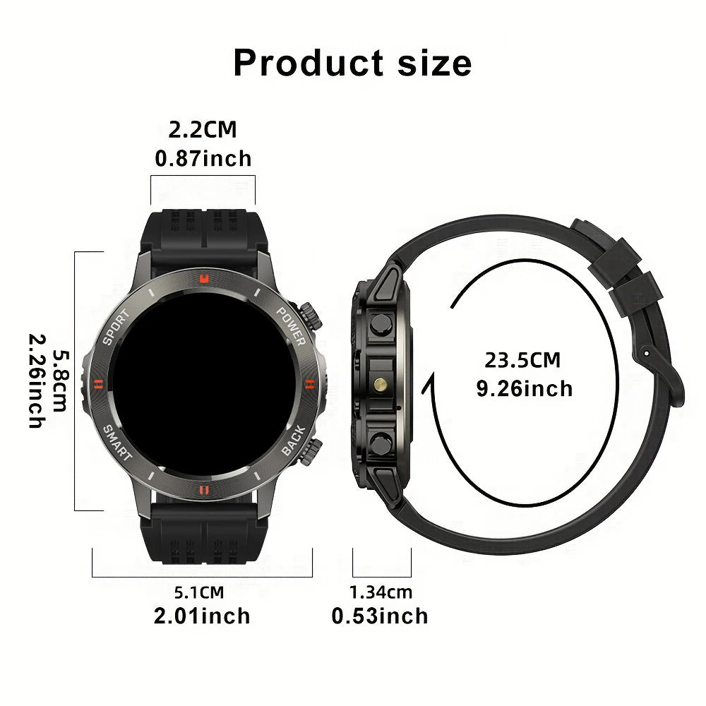 SENBONO Hot Sales SmartWatch Men S81PRO Answer Call Heart Rate Waterproof Round Large Battery Men Smart Watch for Ios Android