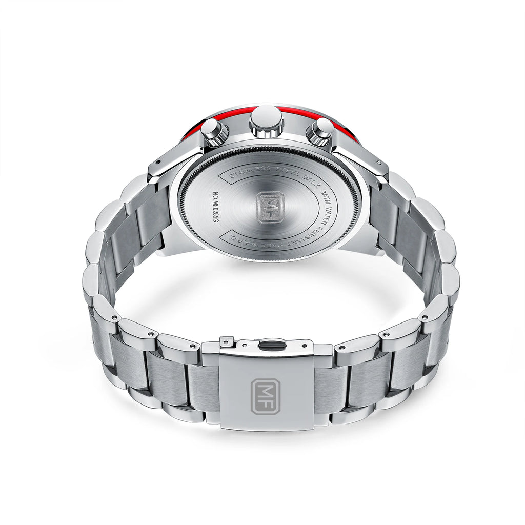 The Silver Sentinel - Luxury Sports Calendar Watch