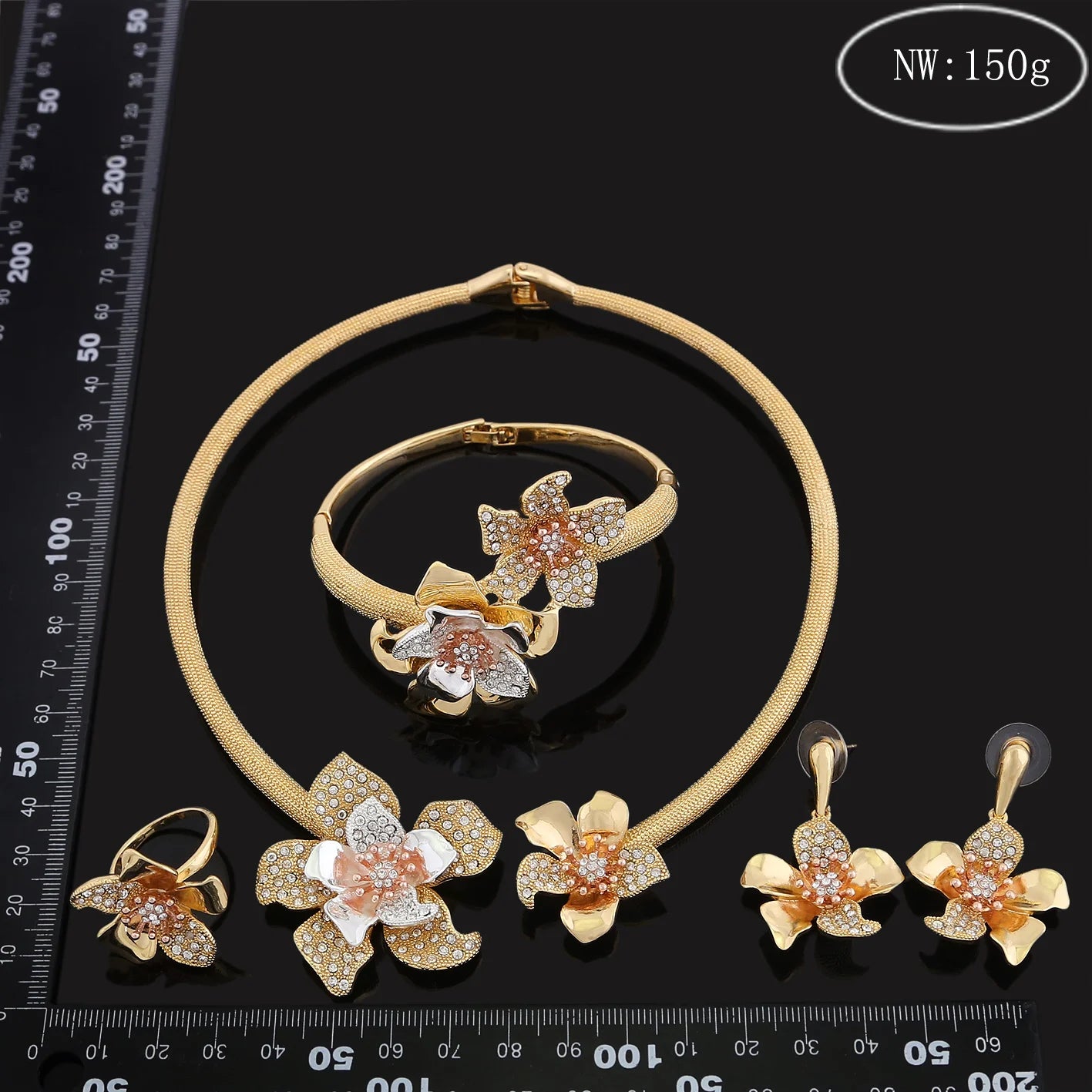 Zhuerrui Brazil Gold Plated Wedding Jewelry Set