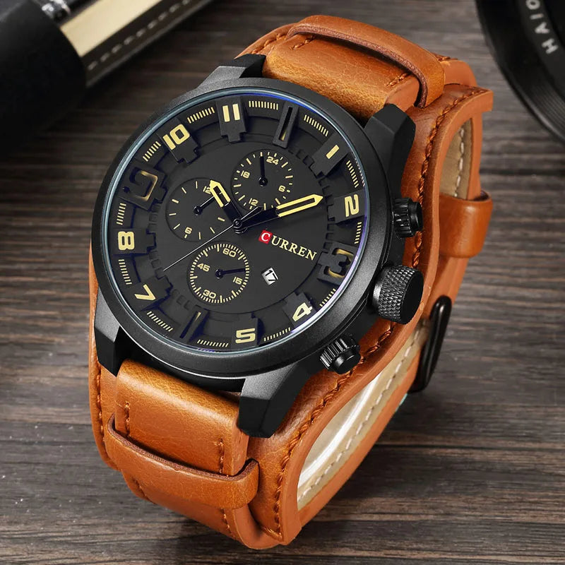 CURREN Men's Luxury Quartz Watch - Waterproof Business Casual Wristwatch