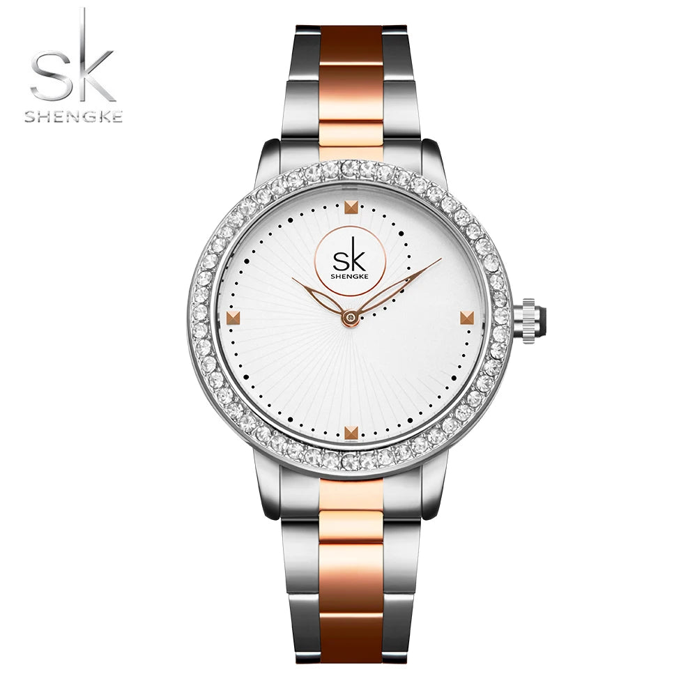 Luxury Women's Watch Women Geneva Designer Ladies Watch For Women Luxury Japanese Quartz RoseGold Wrist Watch Relogio Feminino