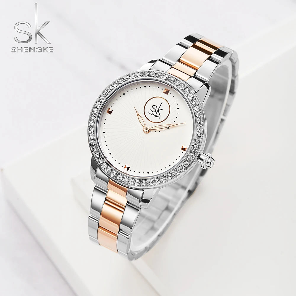 Luxury Women's Watch Women Geneva Designer Ladies Watch For Women Luxury Japanese Quartz RoseGold Wrist Watch Relogio Feminino