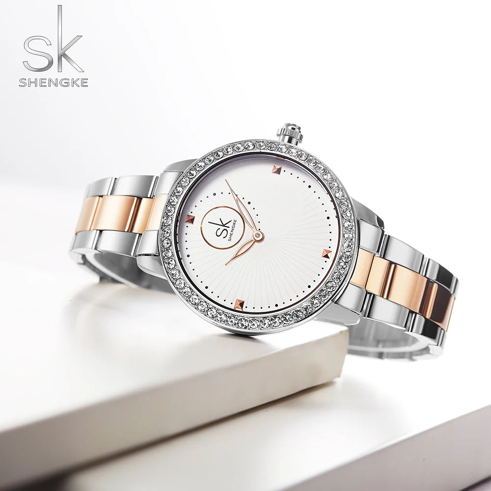 Luxury Women's Watch Women Geneva Designer Ladies Watch For Women Luxury Japanese Quartz RoseGold Wrist Watch Relogio Feminino