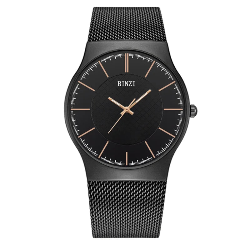 Top Brand Luxury Quartz Watch for Men Fashion Mens Watches Erkek Kol Saati Casual Slim Mesh Steel Waterproof Sports Watch