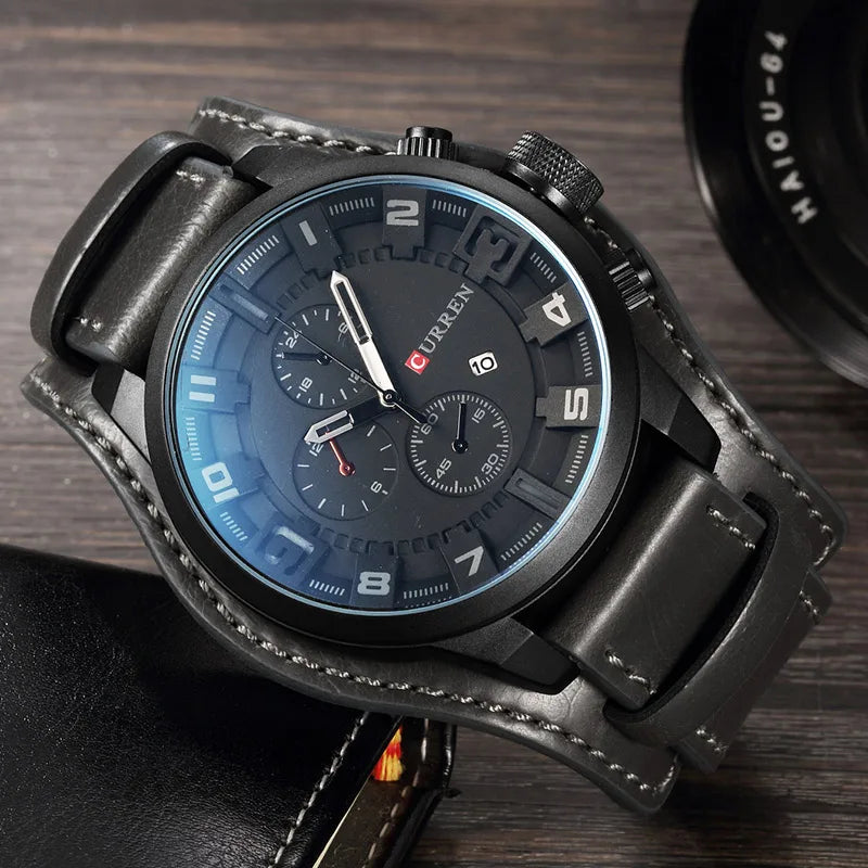 CURREN Men's Luxury Quartz Watch - Waterproof Business Casual Wristwatch