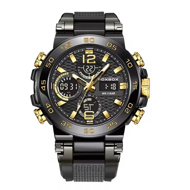 LIGE 2024 Sport Watches for Men Water Resistant Soft Silicone Strap Man Clock Luxury Luminous Male Wristwatches FB0033
