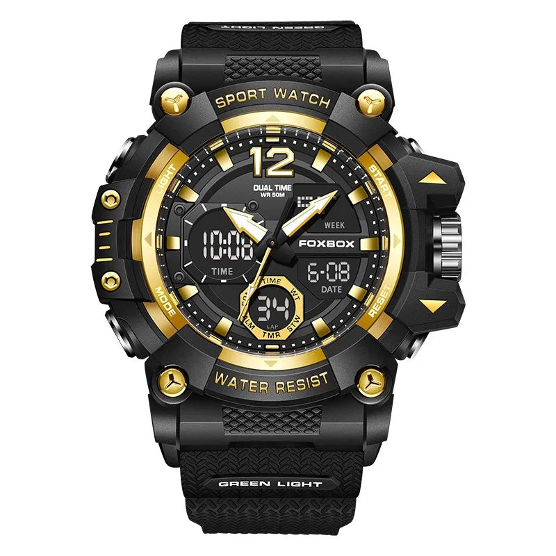 LIGE FB0069  Men Watch 50m Waterproof Wristwatch Clock  Watch Sport Male Quartz Digital Watches Plastic Silicone LIGE Latest