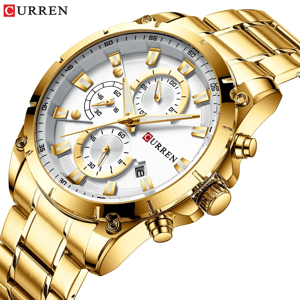 Curren Men's Automatic Date Watch - Luxury Waterproof Business Casual Timepiece with Box