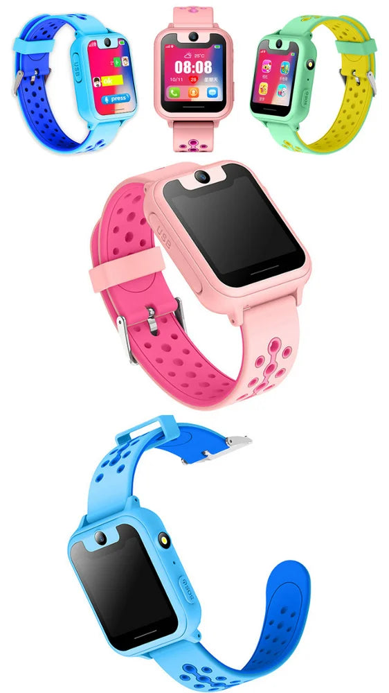 Children Smart Watch S6 Touch Screen GPS Tracker Remote Camera Watch Anti-lost SOS Alarm Mirco SIM Location Device Kids Watches