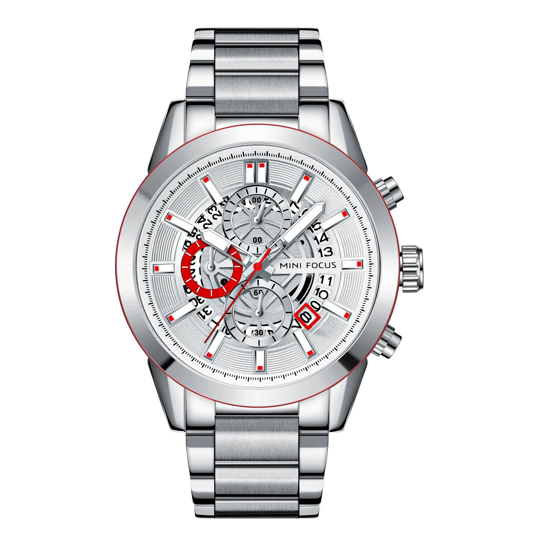 The Silver Sentinel - Luxury Sports Calendar Watch