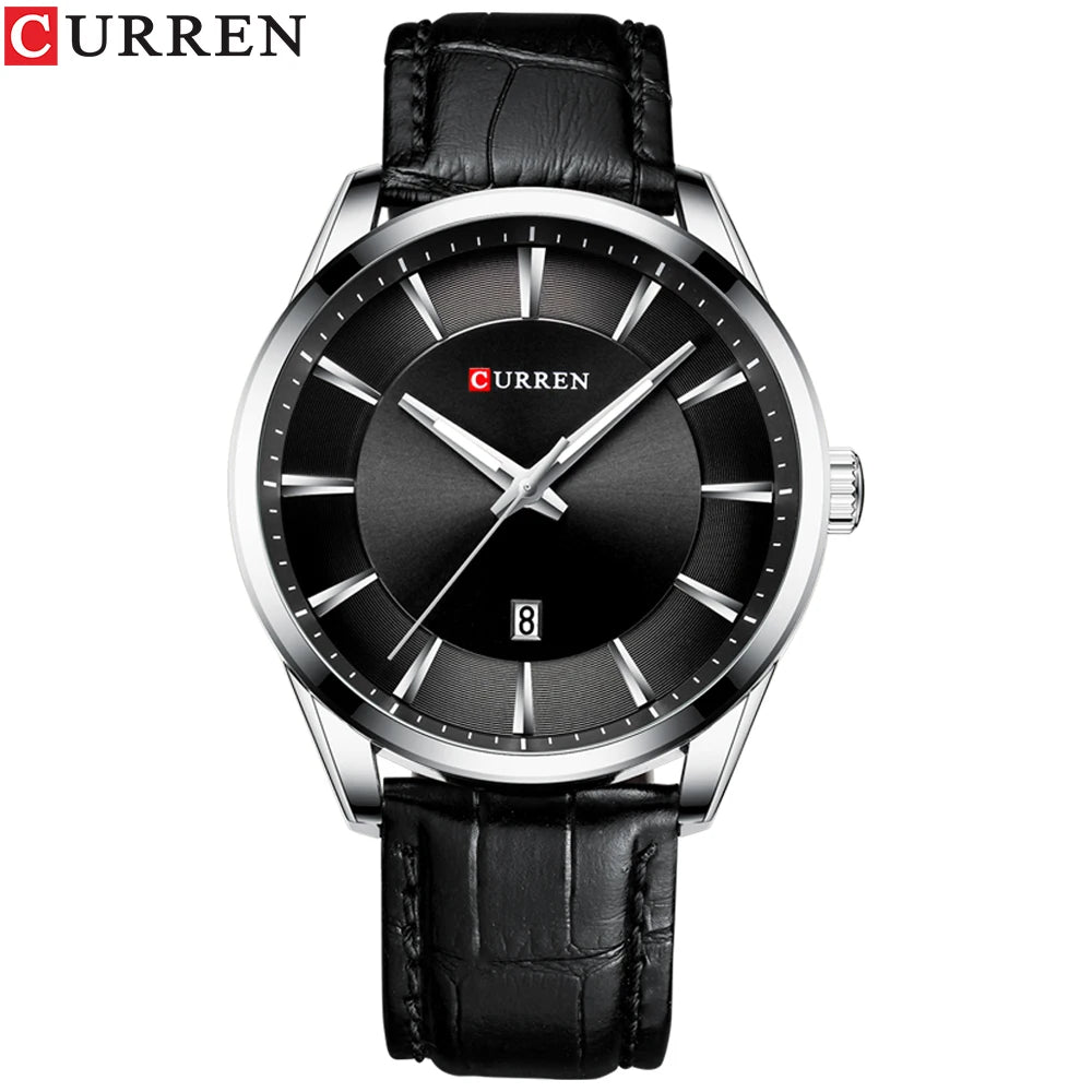 Curren Men's Luxury Business Watch - Premium Leather Strap Quartz Timepiece