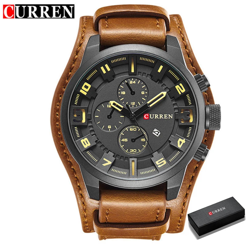CURREN Men's Luxury Quartz Watch - Waterproof Business Casual Wristwatch